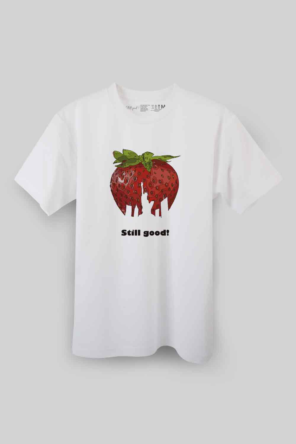 【Still good!】自由な未来の象徴！/露地栽培イチゴTシャツ -Strawberry Freedom Tee/cotton  100%/size:S-XXL