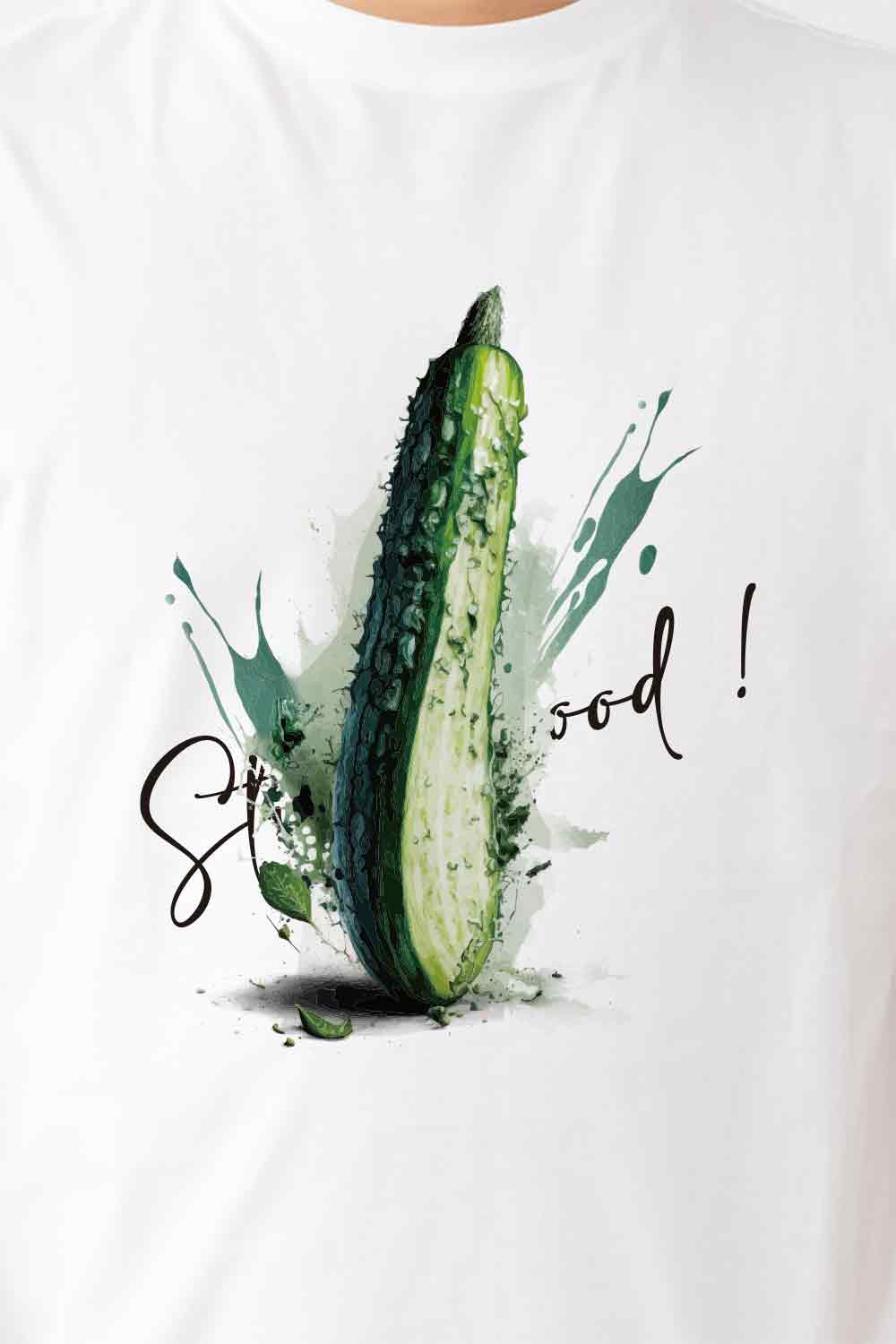【Still good!】ビッグサイズ!/大きくなりすぎたキュウリTシャツ -Oversized Cucumber Tee/cotton 100%/size:S-XXL