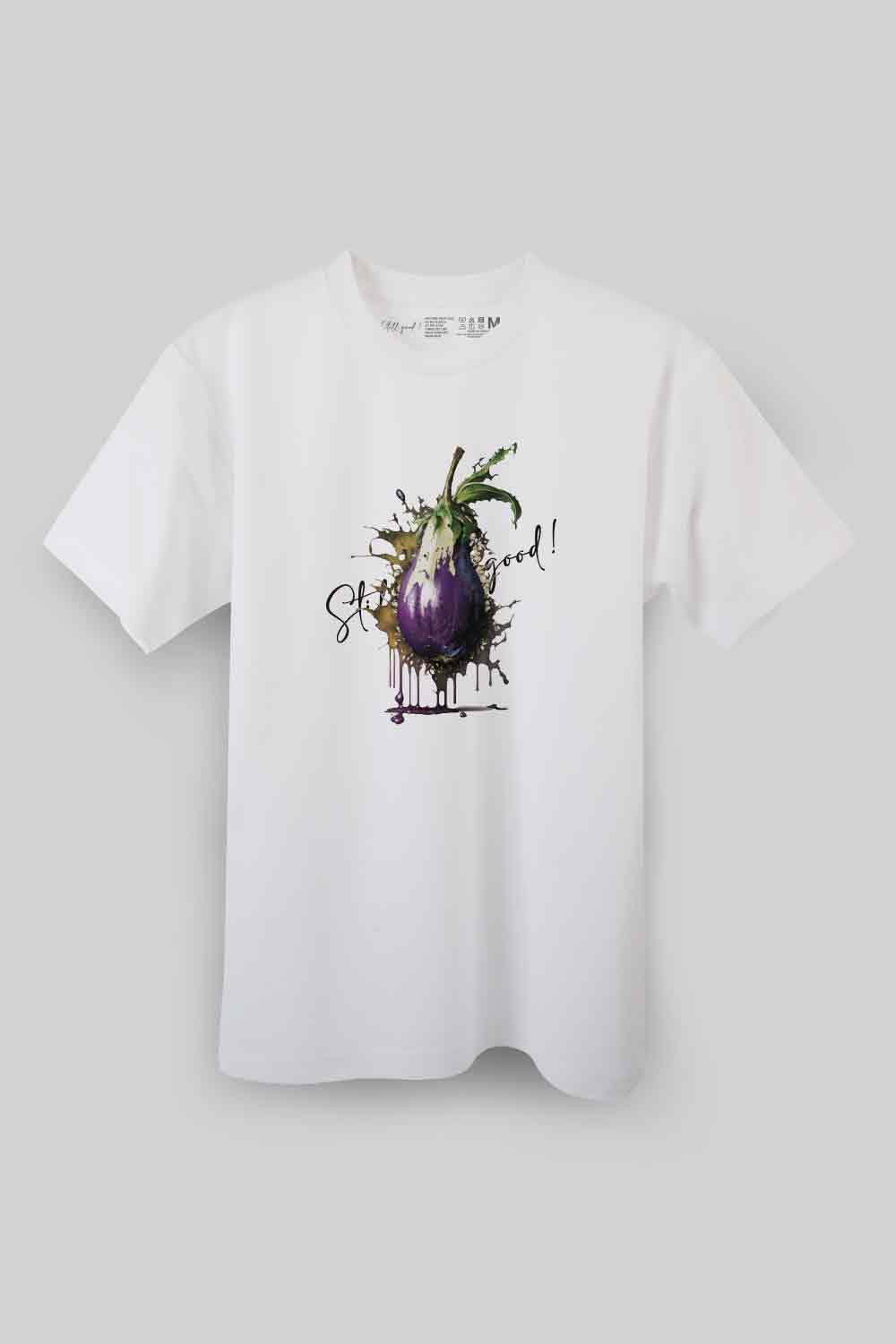 【Still good!】実りの秋!/パンパン茄子Tシャツ -Eggplant Explosion Tee/cotton 100%/size:S-XXL