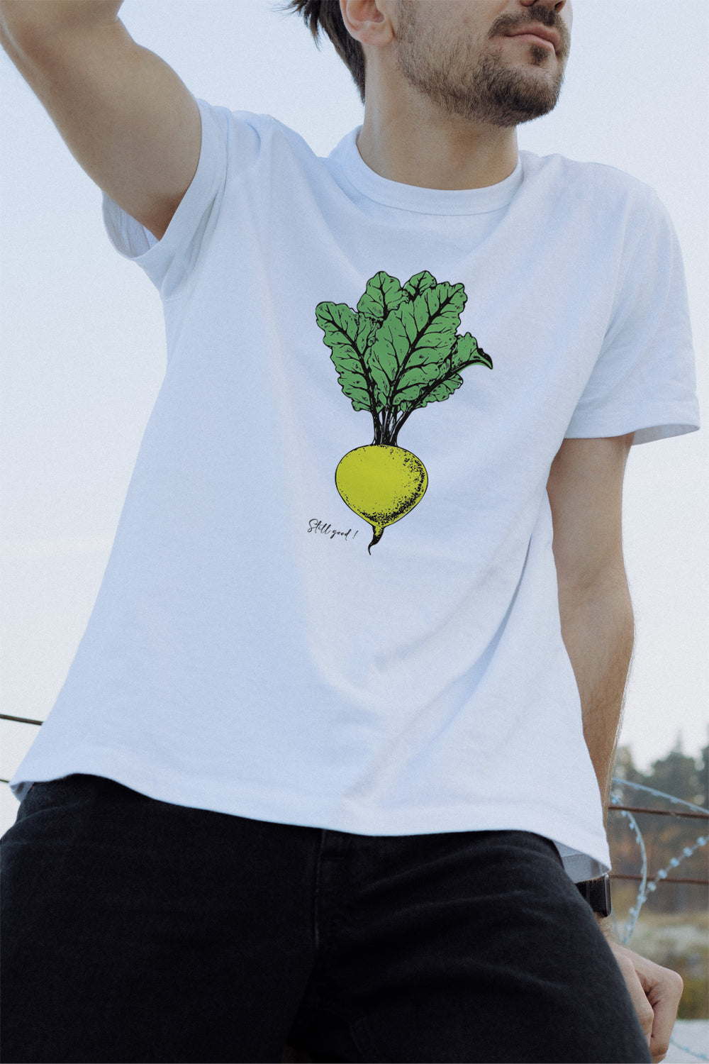 【Still good!】ポップな一枚!/きいろいかぶTシャツ -Yellow Kabu Tee/cotton 100%/size:S-XXL