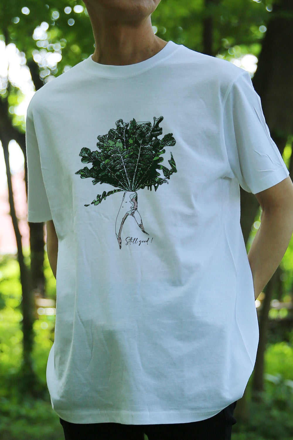 【Still good!】一目置かれる!/規格外大根レーサーTシャツ -Radish Racer Tee/cotton 100%/size:S-XXL