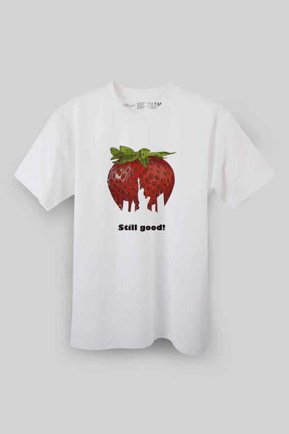 【Still good!】自由な未来の象徴！/露地栽培イチゴTシャツ -Strawberry Freedom Tee/cotton 100%/size:S-XXL