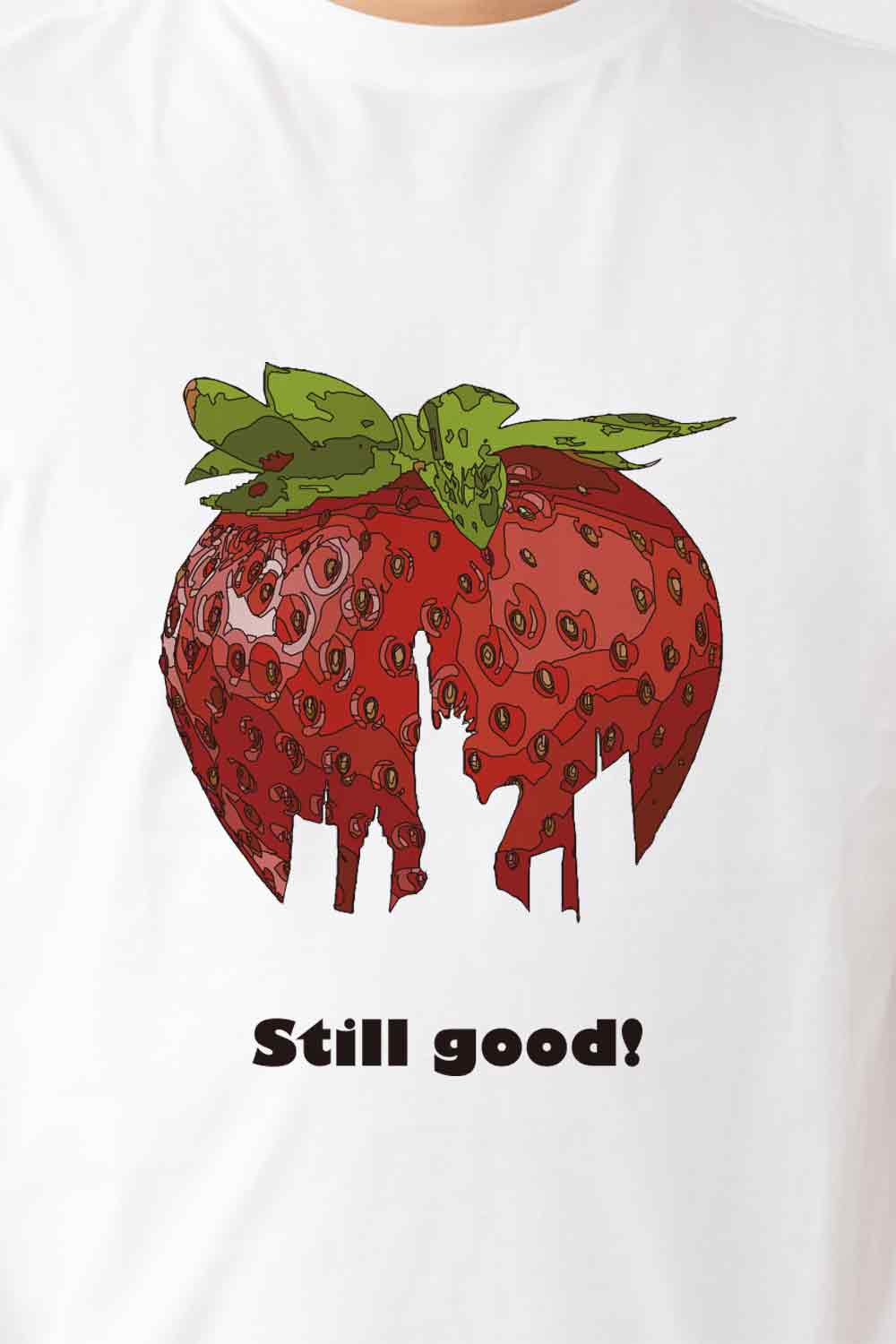 【Still good!】自由な未来の象徴！/露地栽培イチゴTシャツ -Strawberry Freedom Tee/cotton  100%/size:S-XXL