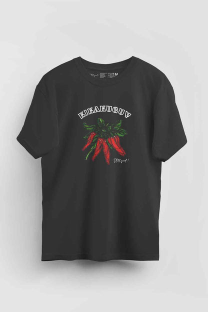 【Still good!】思わず唸る一口！/虫食い唐辛子Tシャツ -Buggy chili Tee/cotton 100%/size:S-XXL