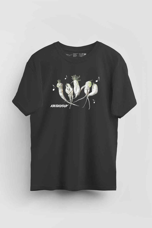 【Still good!】不揃い大根パーティーTシャツ - Singing Radish Tee/cotton 100%/size:S-XXL