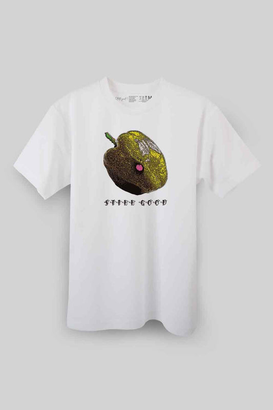 【Still good!】夏にぴったりのカラフルTシャツ！/虫食いパプリカTシャツ -Buggy Pepper Tee/cotton 100%/size:S-XXL