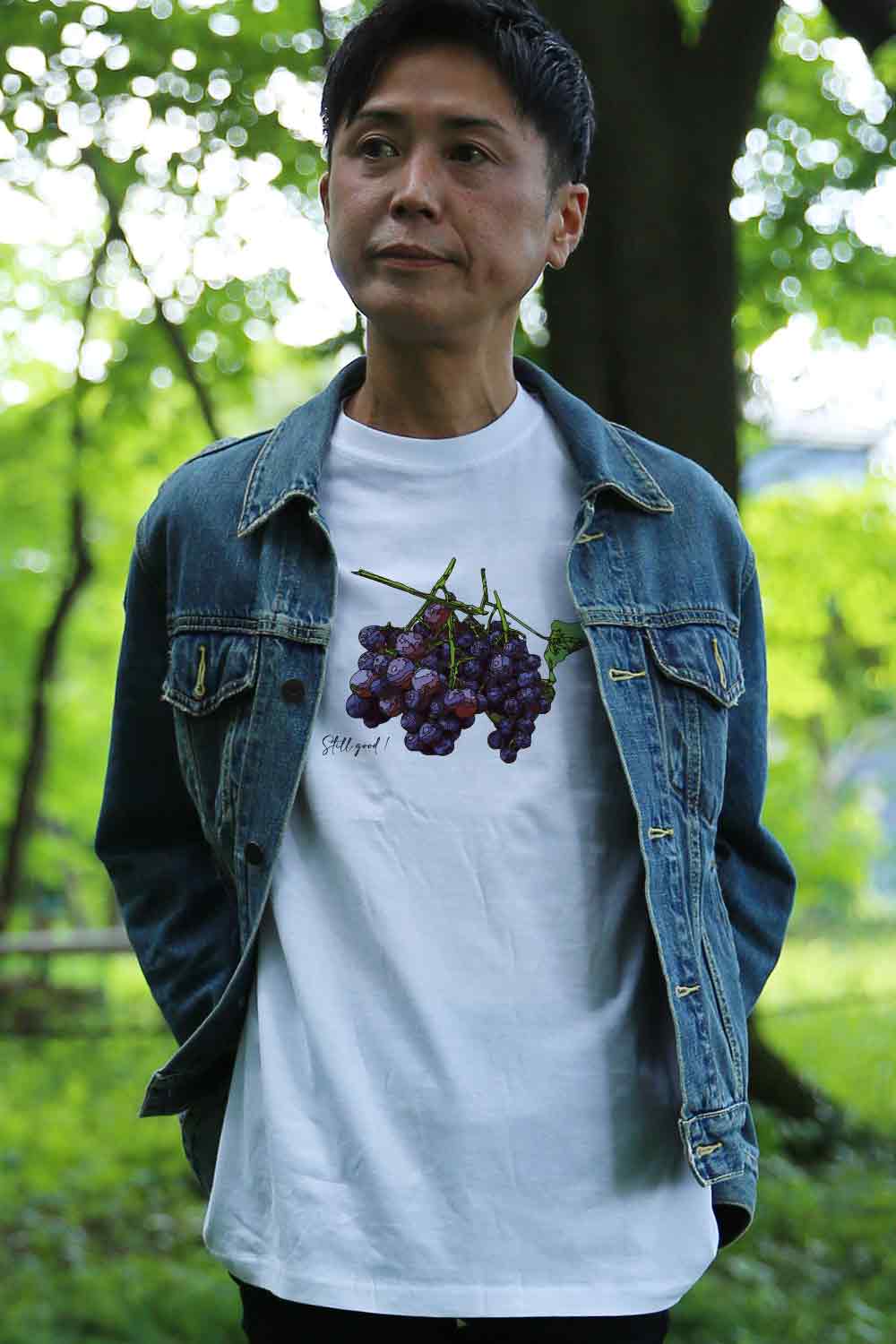 【Still good!】自然の営みが生んだ不揃のぶどう- Homegrown Grapes Tee/cotton 100%/size:S-XXL