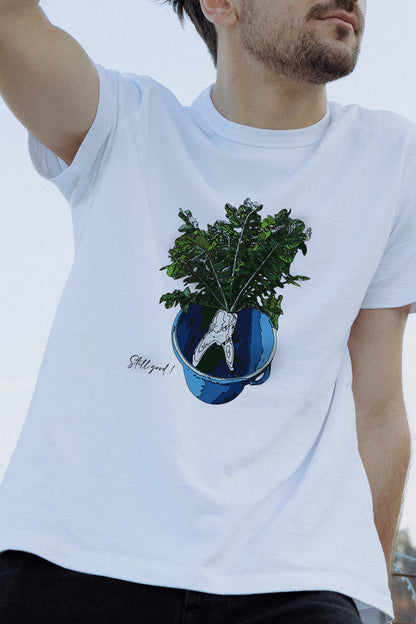 【Still good!】大根バケツ風呂Tシャツ -Daikon Bucket Bath Tee/cotton 100%/size:S-XXL